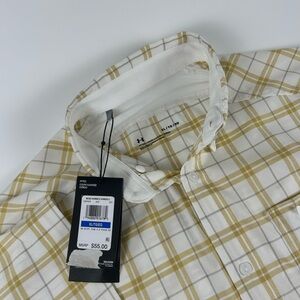 Under Armour Men’s SZ XL Plaid Short Sleeve Button Drift Tide 2.0 Yellow UPF30